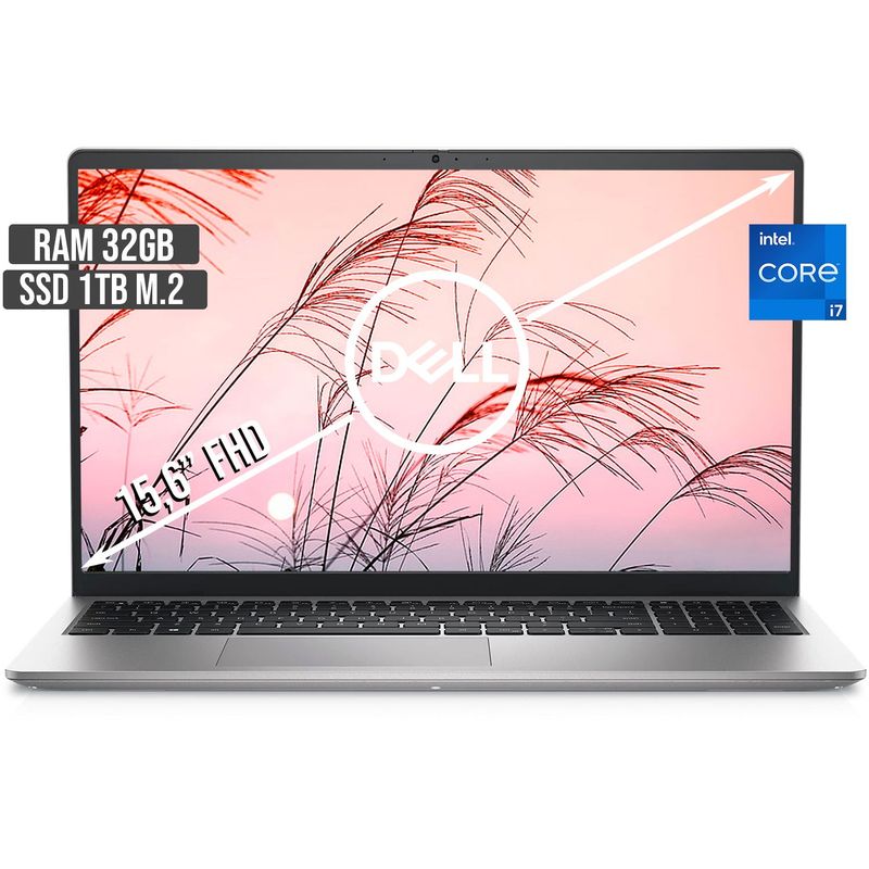 DELL - PORTATIL DELL INTEL CORE I7-1255U SSD 1TB RAM 32GB LED 15,6 FHD PLATA