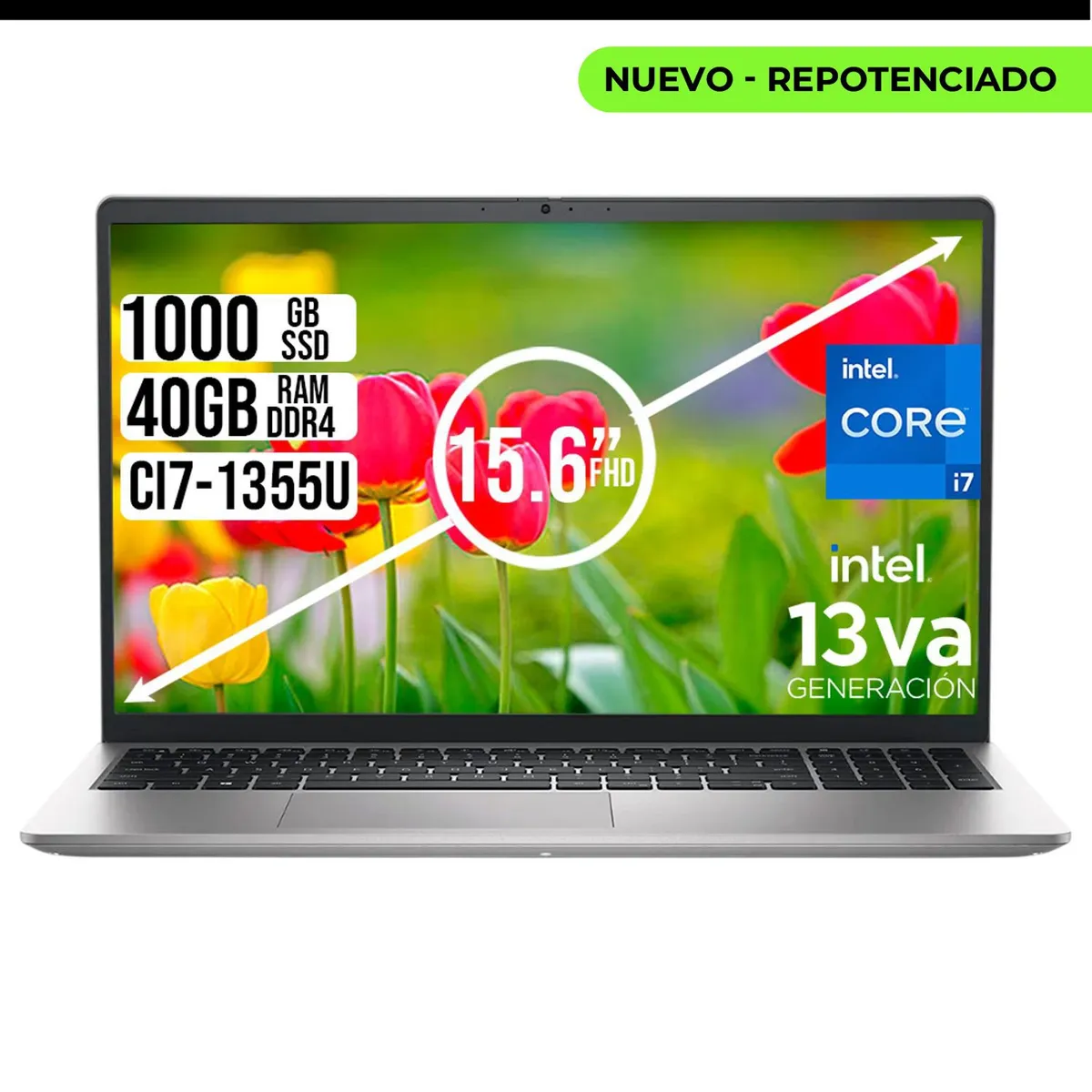 DELL - PORTATIL DELL 15 INTEL CORE I7-1355U SSD 1TB RAM 40GB LED 15,6" FHD