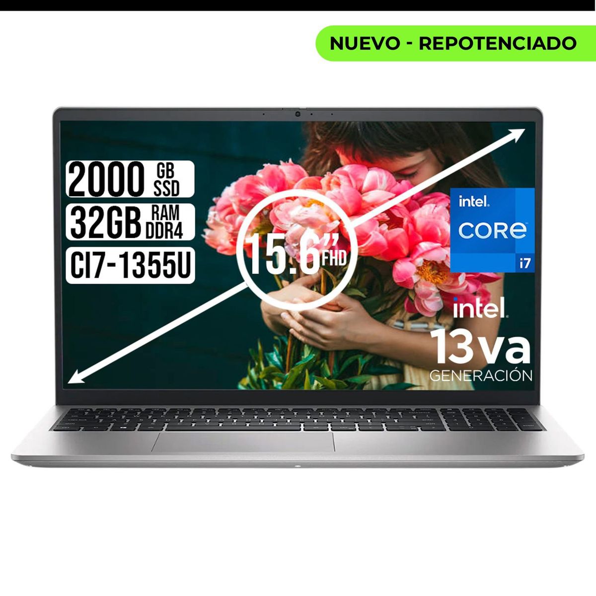 DELL - PORTATIL DELL 15 INTEL CORE I7-1355U SSD 2TB RAM 32GB LED 15,6" FHD