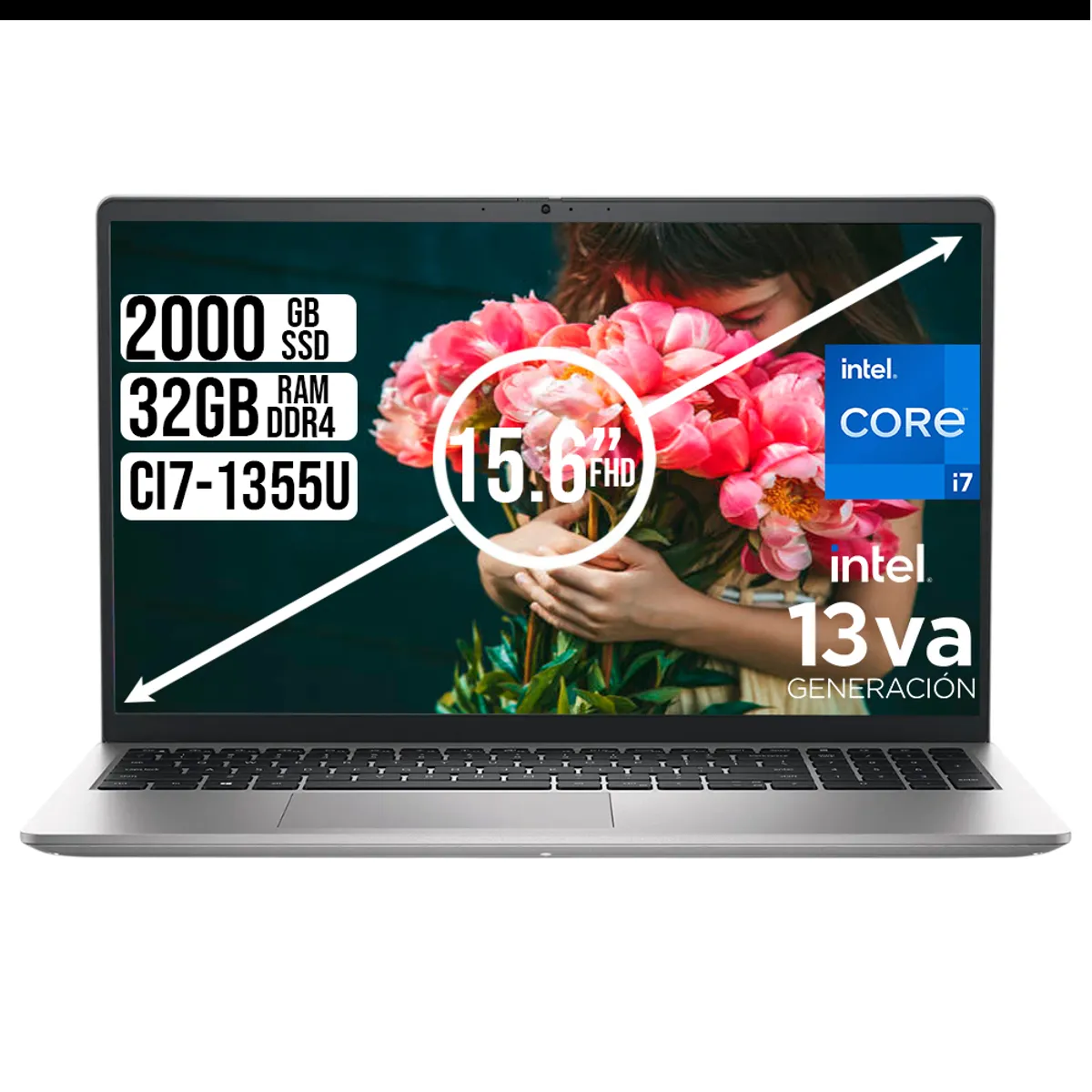 DELL - PORTATIL DELL 15 INTEL CORE I7-1355U SSD 2TB RAM 32GB LED 15,6" FHD