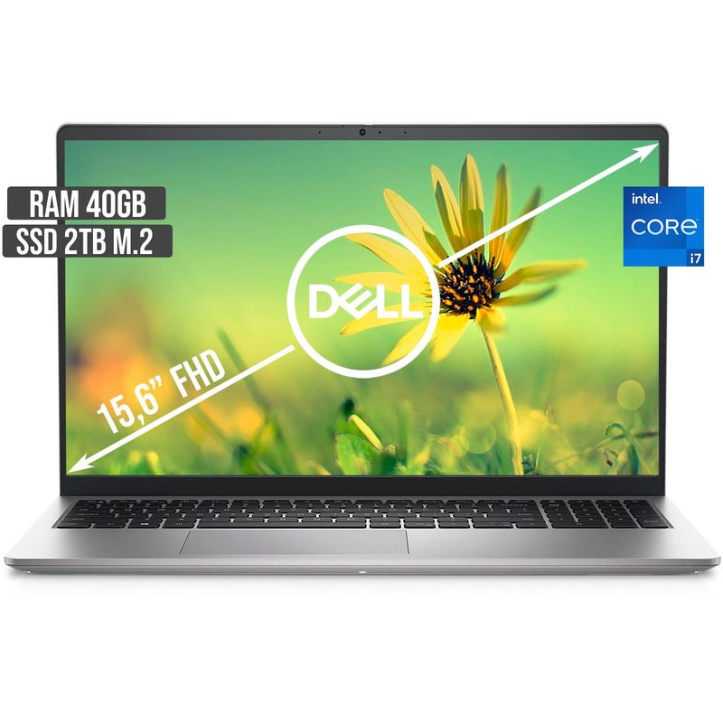 DELL - PORTATIL DELL INSPIRON 15 INTEL CORE I7-1255U SSD 2TB RAM 40GB LED 15,6" FHD