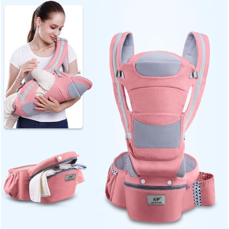 ZHOPI CO - Cargador Canguro Ergonomico Asiento Y Maletica Para Bebe