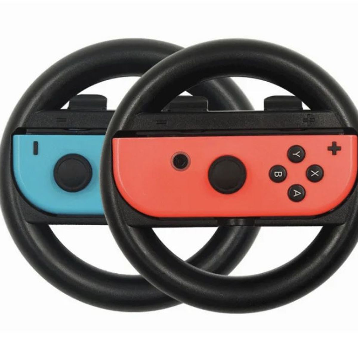 GENERICO - Volante Timón Rueda Negro Para Joycon Para Switch 2 Unidades
