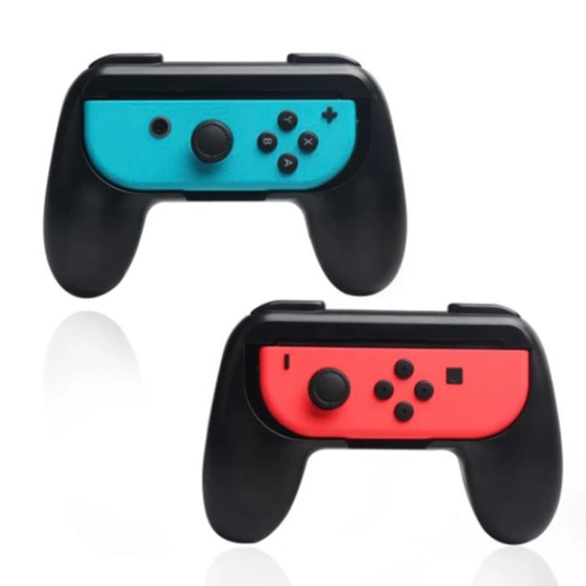 GENERICO - Control Hand Grip Negro Para Joycon Para Switch * 2 Unidades