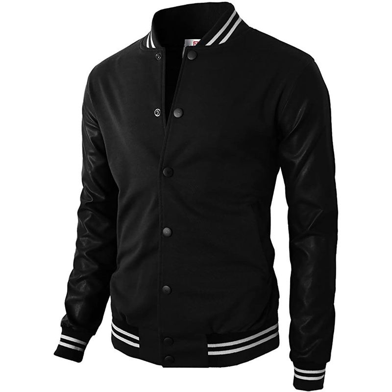 THE CLOTHING COMPANY - Chaqueta Beisbolera Cuero Hombre Algodon Perchado GNRC.