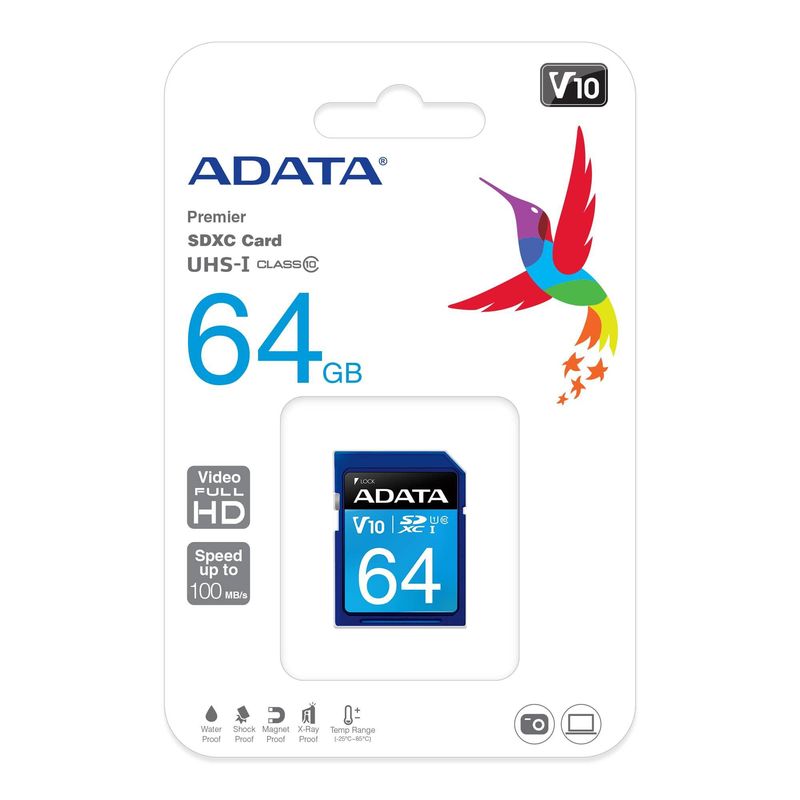 ADATA - Memoria SD Adata 64GB SDXCSDHC UHS-I Clase10