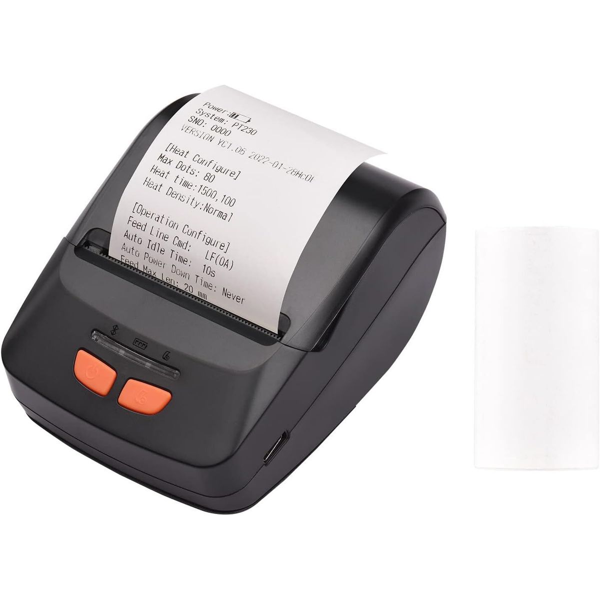GENERICO - Impresora Mini Bluetooth Térmica Recibos Pos 58mm - Color Negro