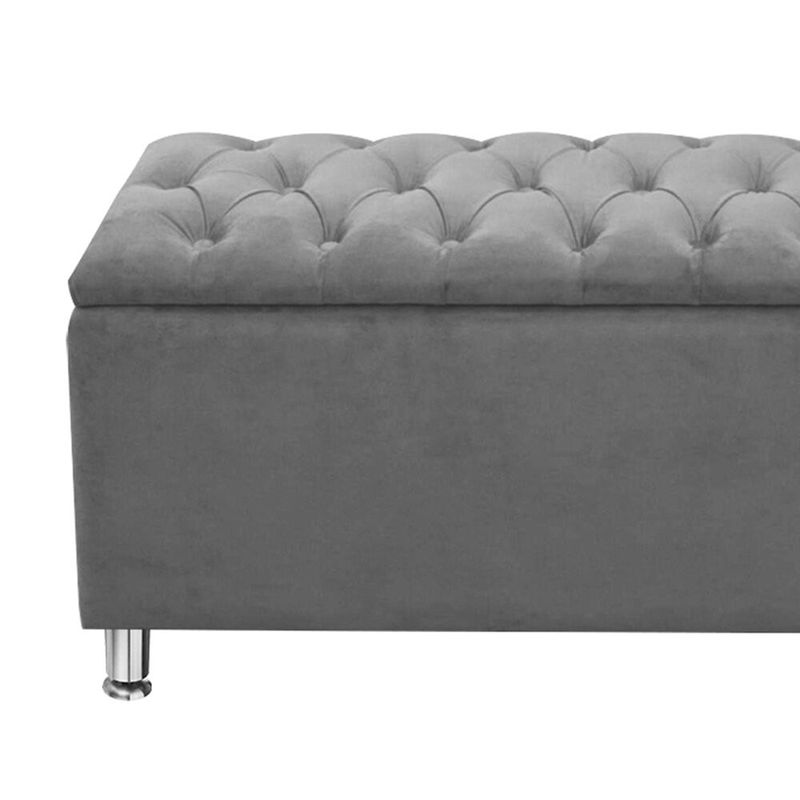 EKONOMODO COLOMBIA - Baul De Lujo Moderno Capitoneado 160 Gris plata