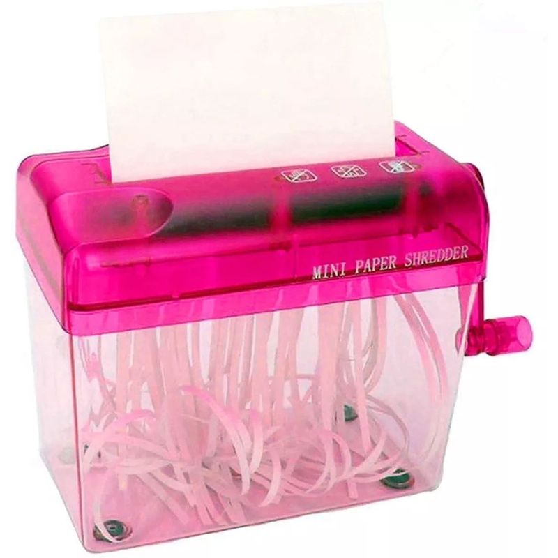 GENERICO - Mini Trituradora Manual Cortadora De Papel Portátil Oficina