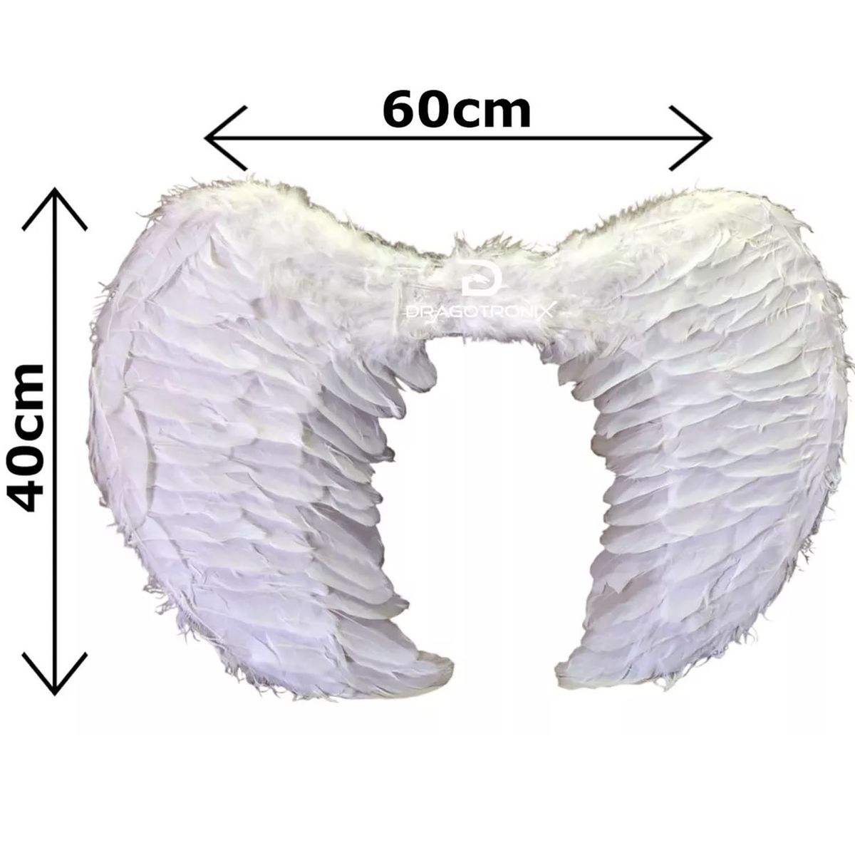 GENERICO - Alas Blancas Plumas Disfraz Niño Adulto Angel 60x45cm