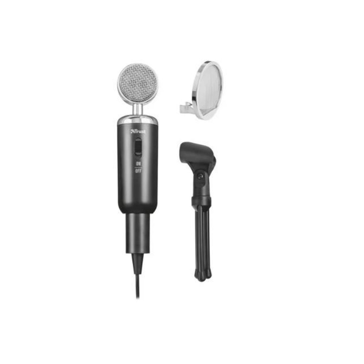 TRUST - Microfono Trust Madell 3.5 Mm Con Tripode 21672 Pc/ Portatil