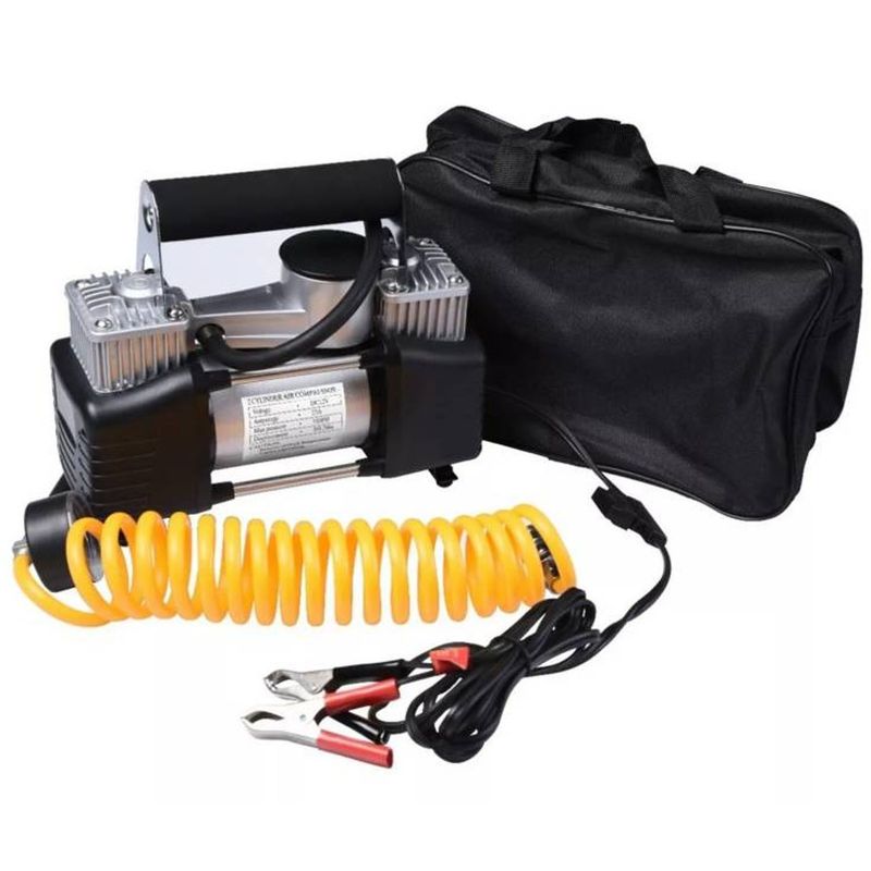 ONE PIXEL - Bomba Compresor De Aire Portatil Doble Cilindro 12v Inflador