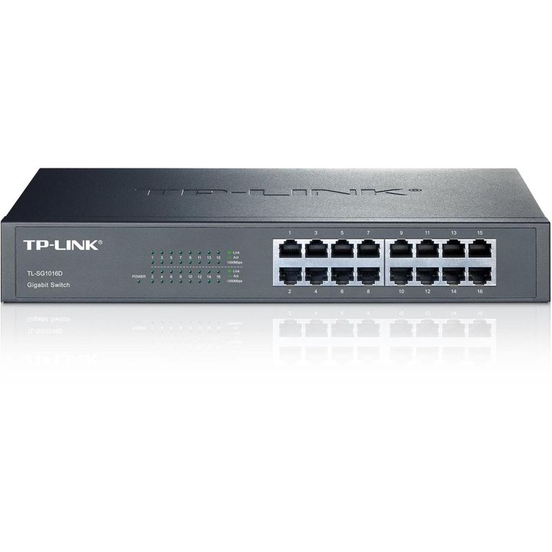 TP LINK - Switch TP-Link Escritorio/Rack 16 Puertos Gigabit TL-SG1016D