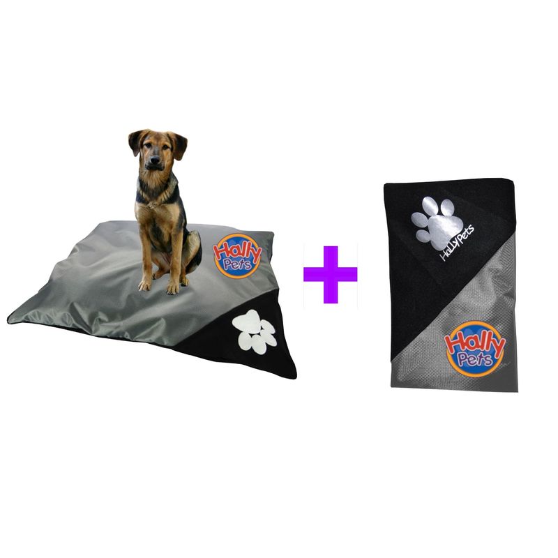 HALLY PET - Colchón colmena lavable + Funda repuesto Gris