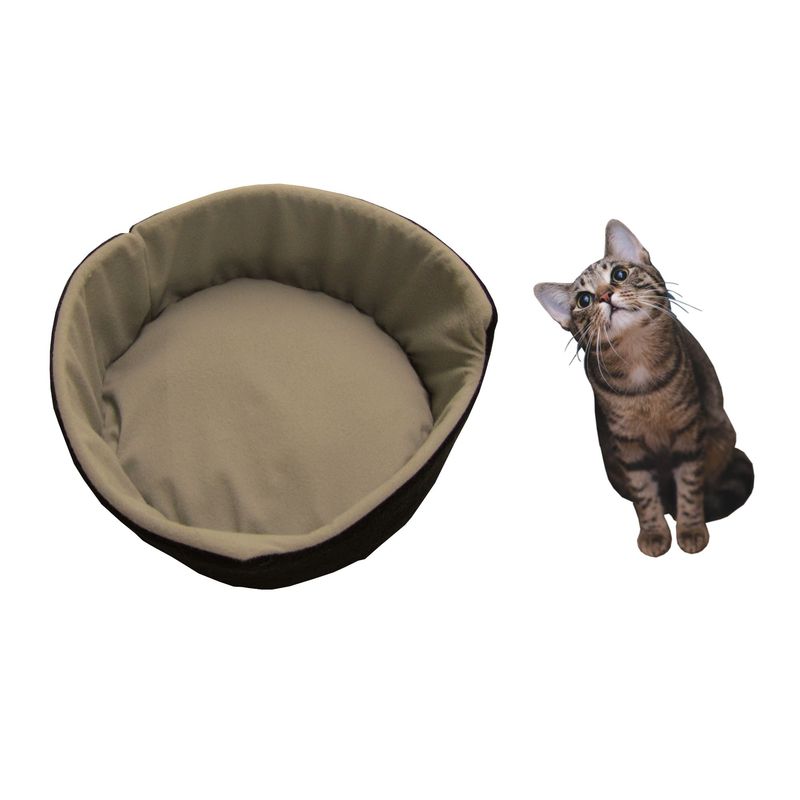 HALLY PET - Cama para gato grande  cobija térmica grande Beige.