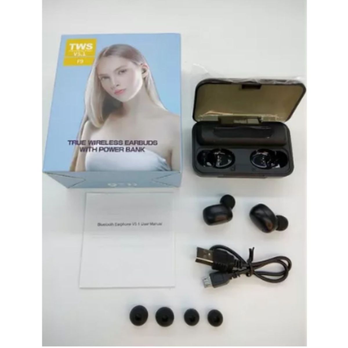 GENERICO - Audífonos in-ear inalámbricos Bluetooth F9-5 negro