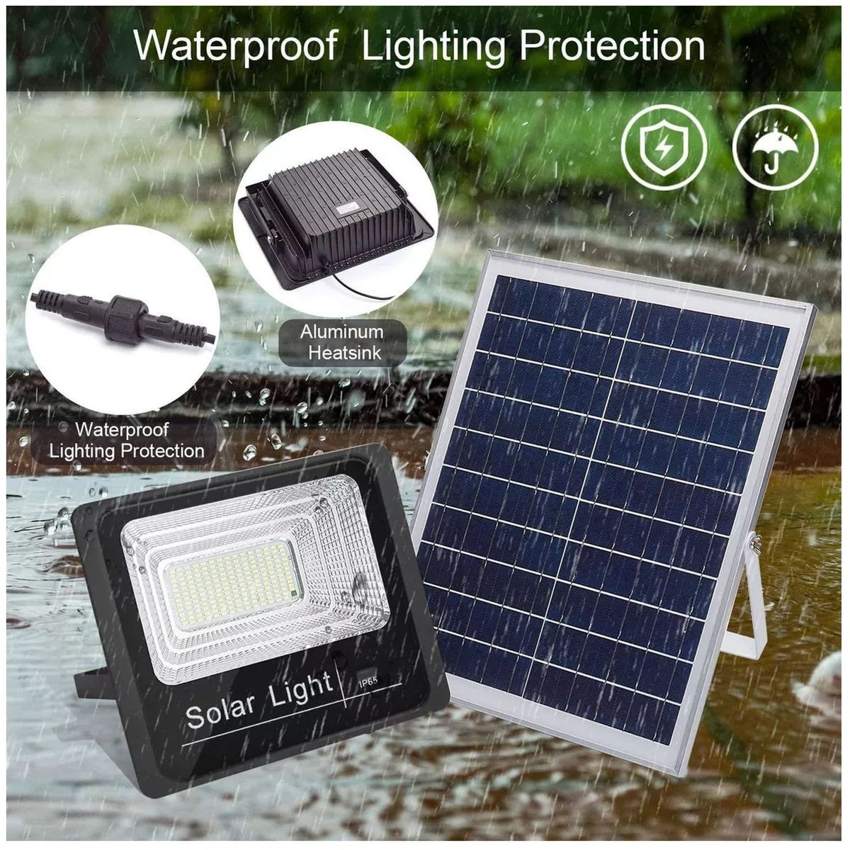 ONE PIXEL - Reflector Solar 300w 6v Lampara Led Luz Blanca Panel Solar ONE PIXEL