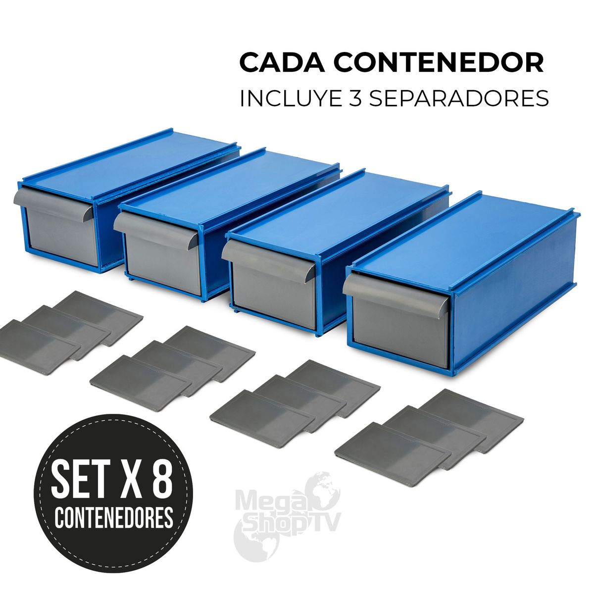 ENERGY PLUS - 8 cajones organizador herramienta apilables y modulares 10Kg