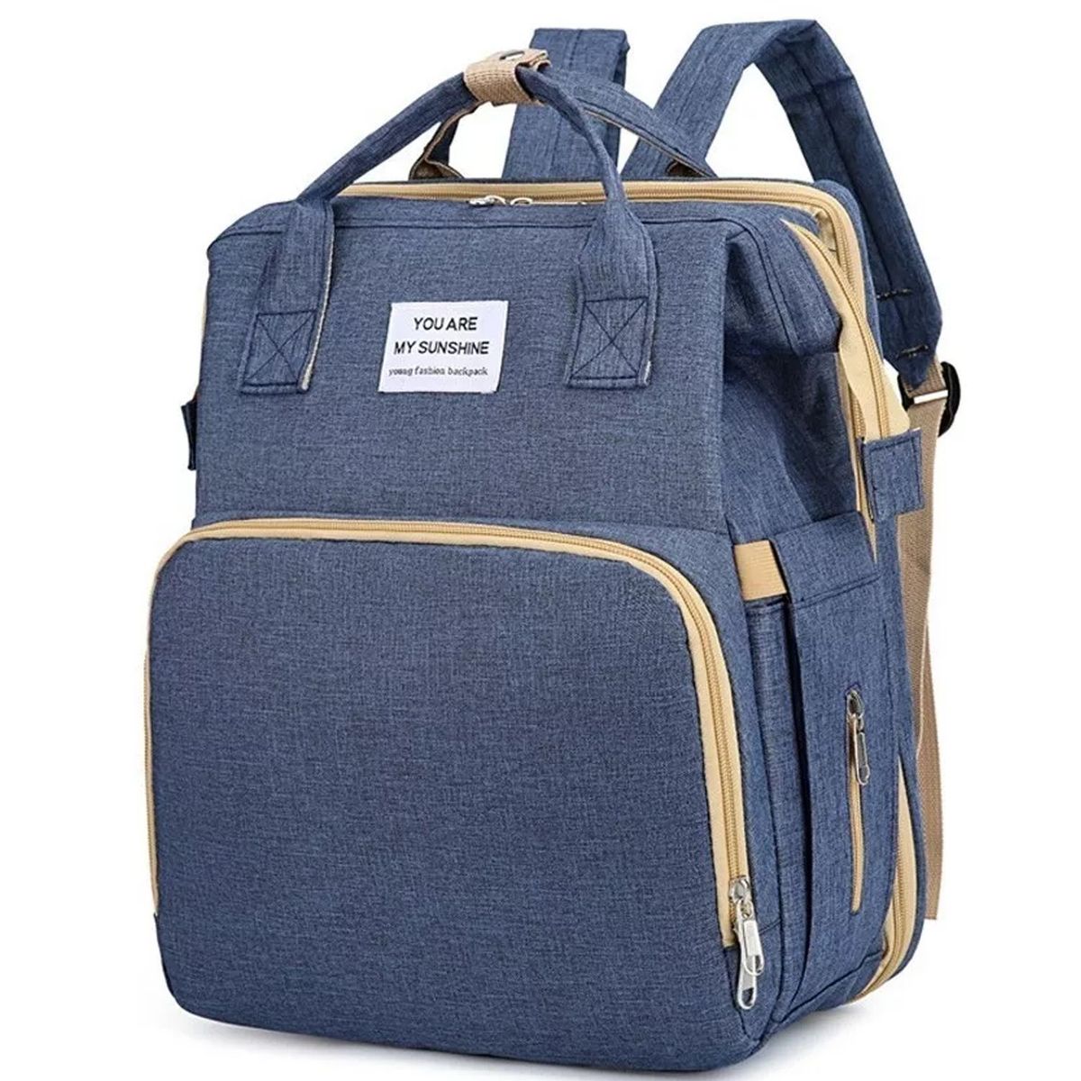 ONE PIXEL - Morral Pañalera Con Cambiador Azul ONE PIXEL