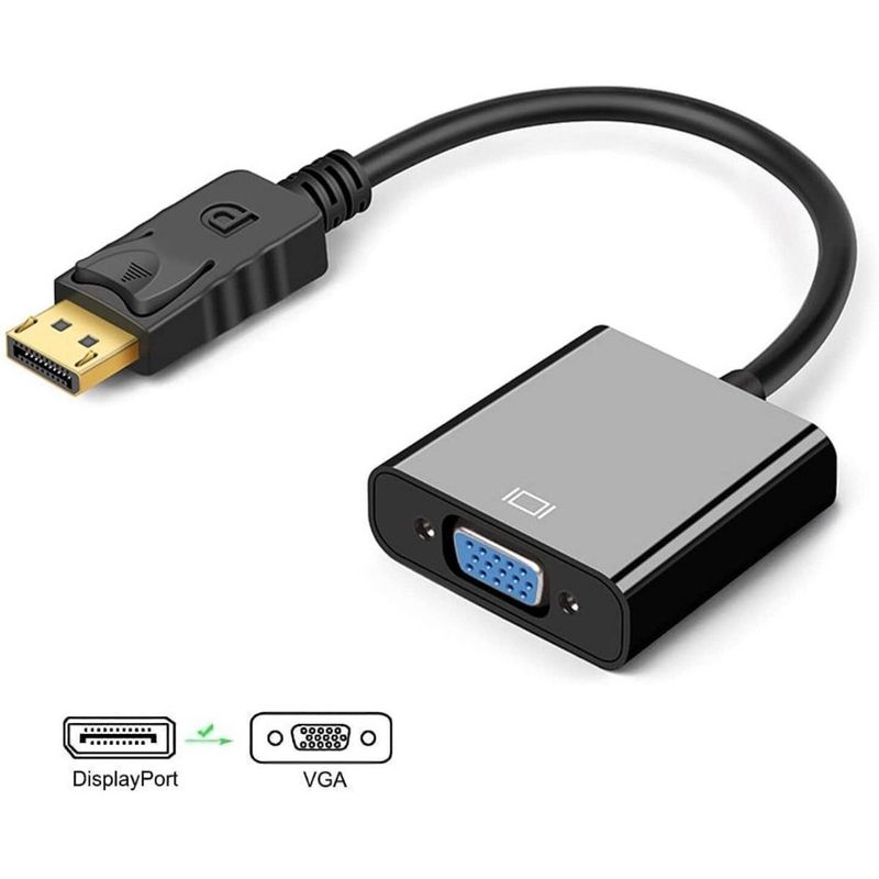 GENERICO - Cable Adaptador Displayport Macho A Vga Hembra 1080p