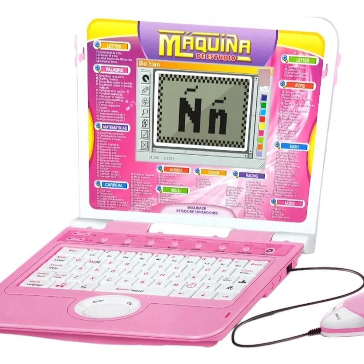 GENERICO - Computador Portátil Educativo En Ingles/español - ROSA