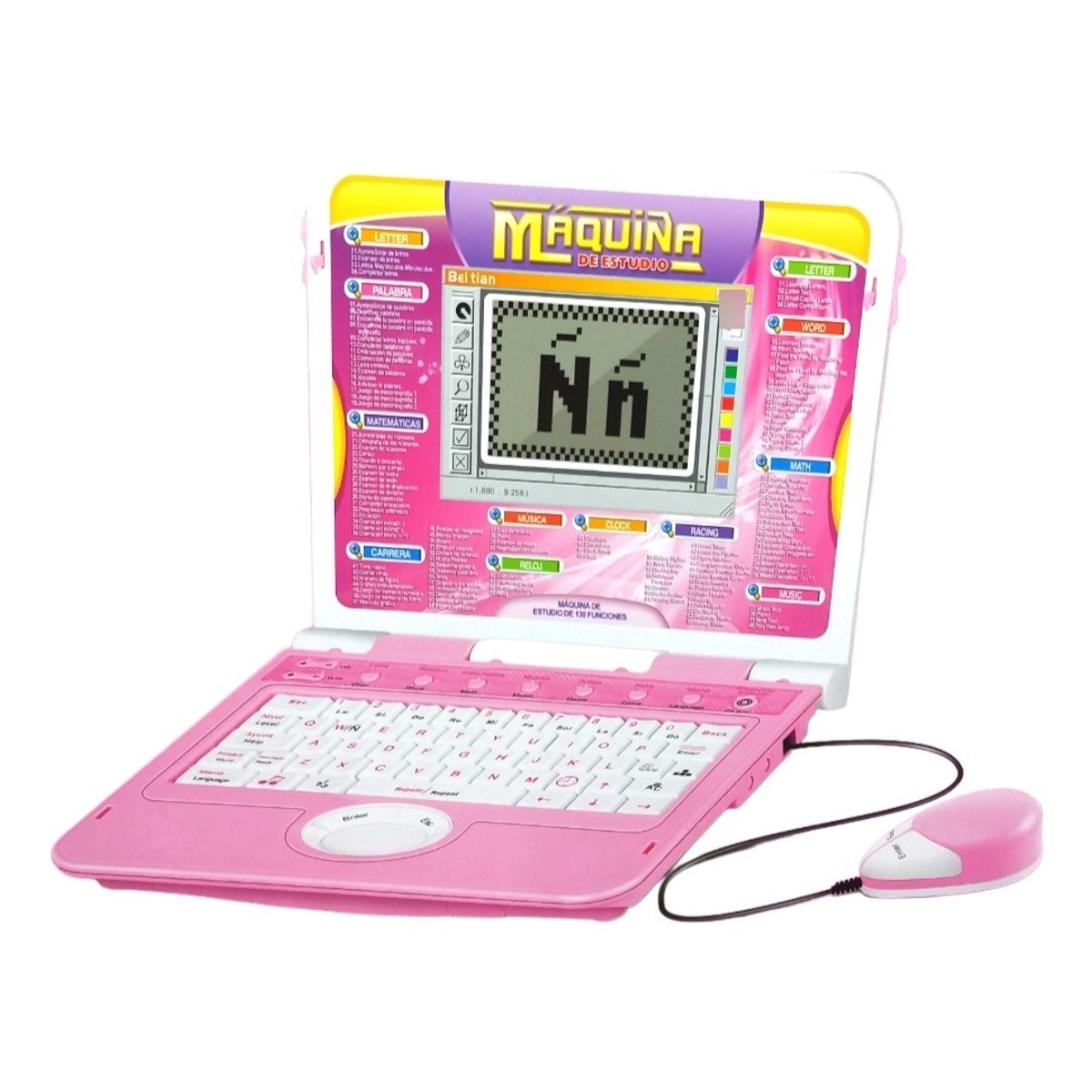 GENERICO - Computador Portátil Educativo En Ingles/español - ROSA