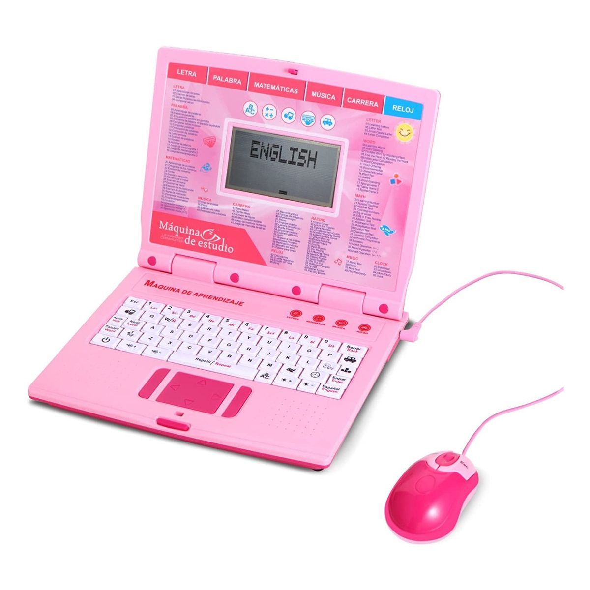 GENERICO - Computadora Portátil Educativa Españo/inglés - ROSA