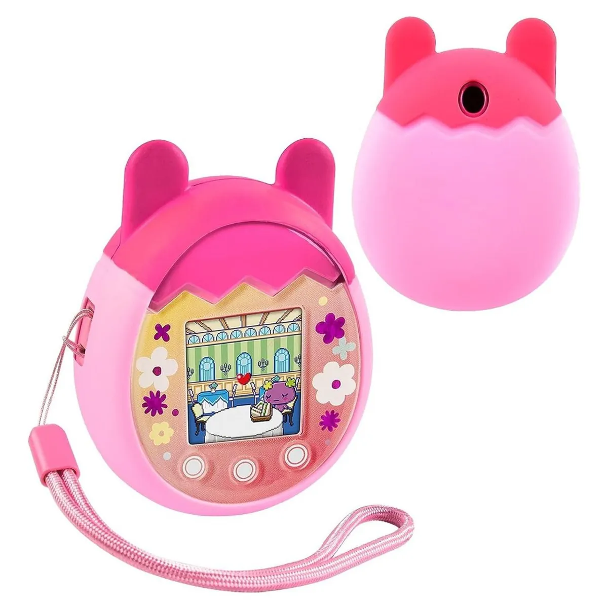 TAMA - Funda De Silicona Para Máquina Virtual Tamagotchi Pix  Rosa