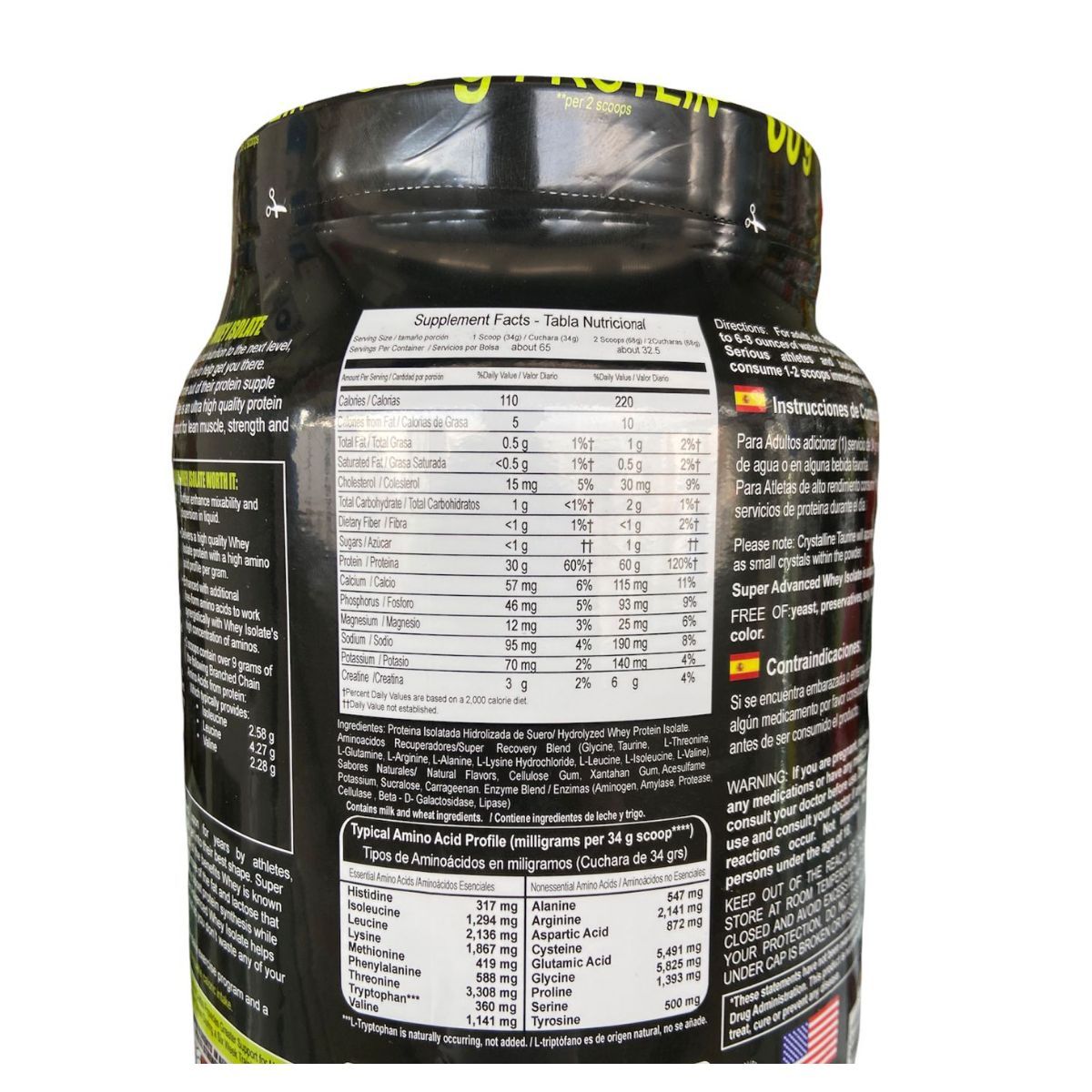 SUPER ADVANCED WHEY PROTEIN ISOLATE - Super advance whey protein isolate tarro 5 libras