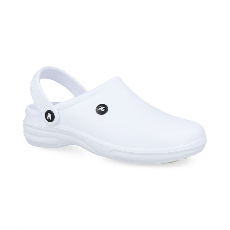 EVACOL - Zapatos Zueco Dotacion Antideslizantes Correa Blancos Evacol Ref 114