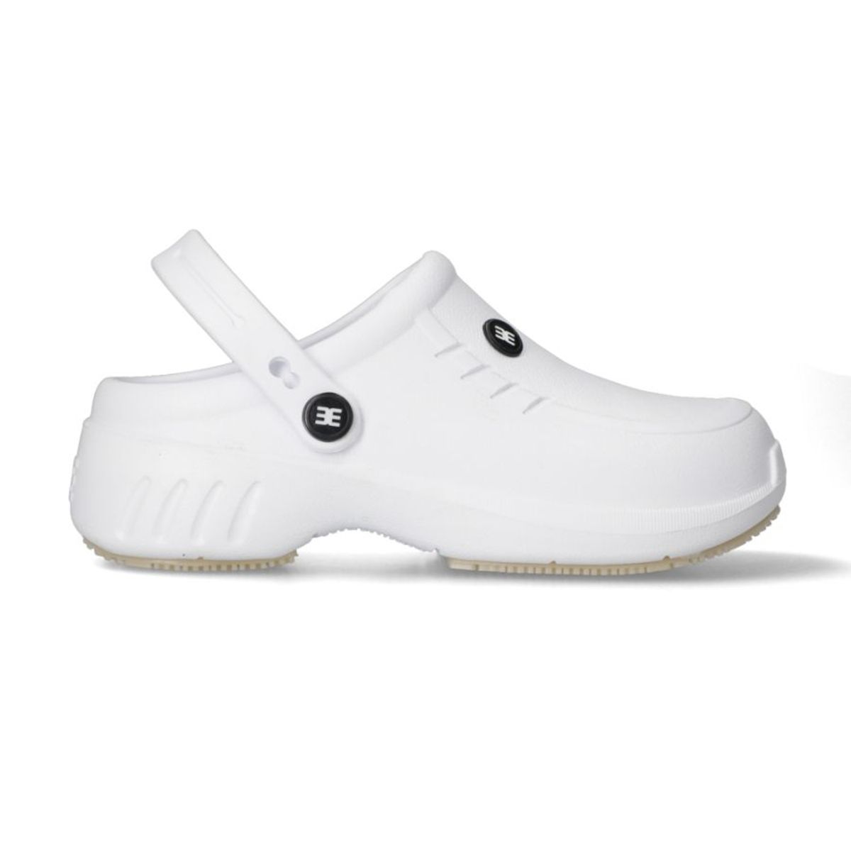 EVACOL - Zapatos Zueco Dotacion Antideslizantes Correa Blancos Evacol Ref 224