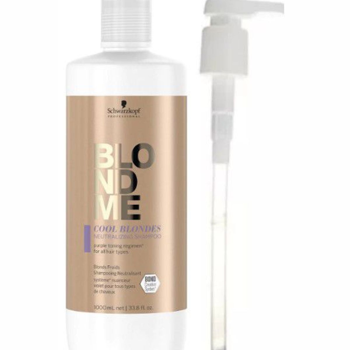 SCHWARZKOPF - shampoo BLONDME COOL BLONDE LITRO