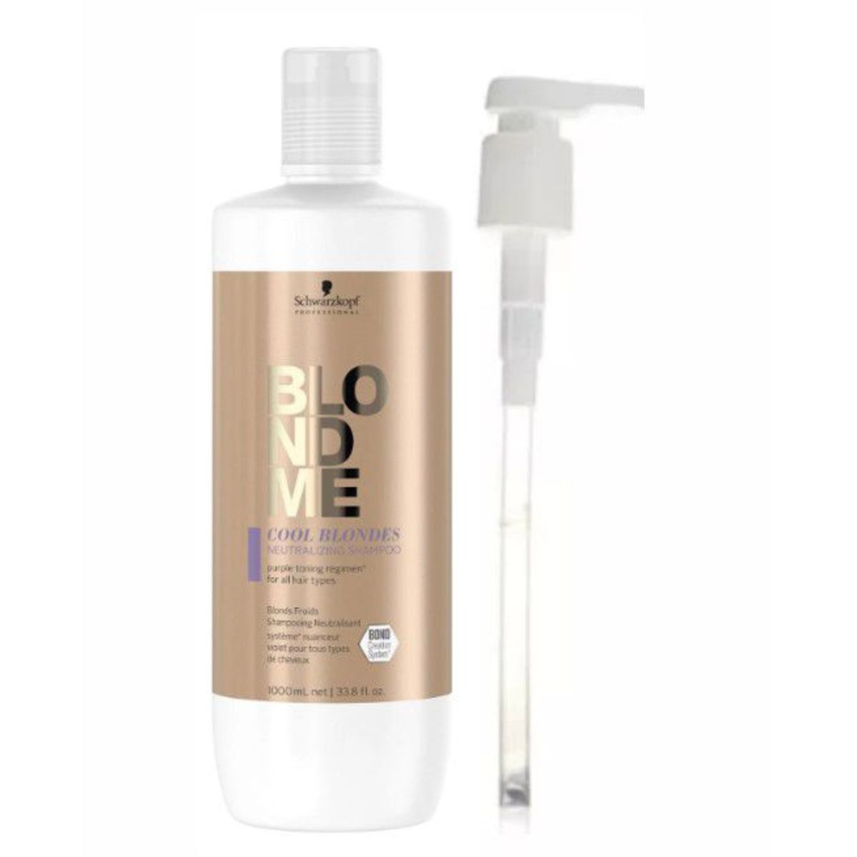 SCHWARZKOPF - shampoo BLONDME COOL BLONDE LITRO