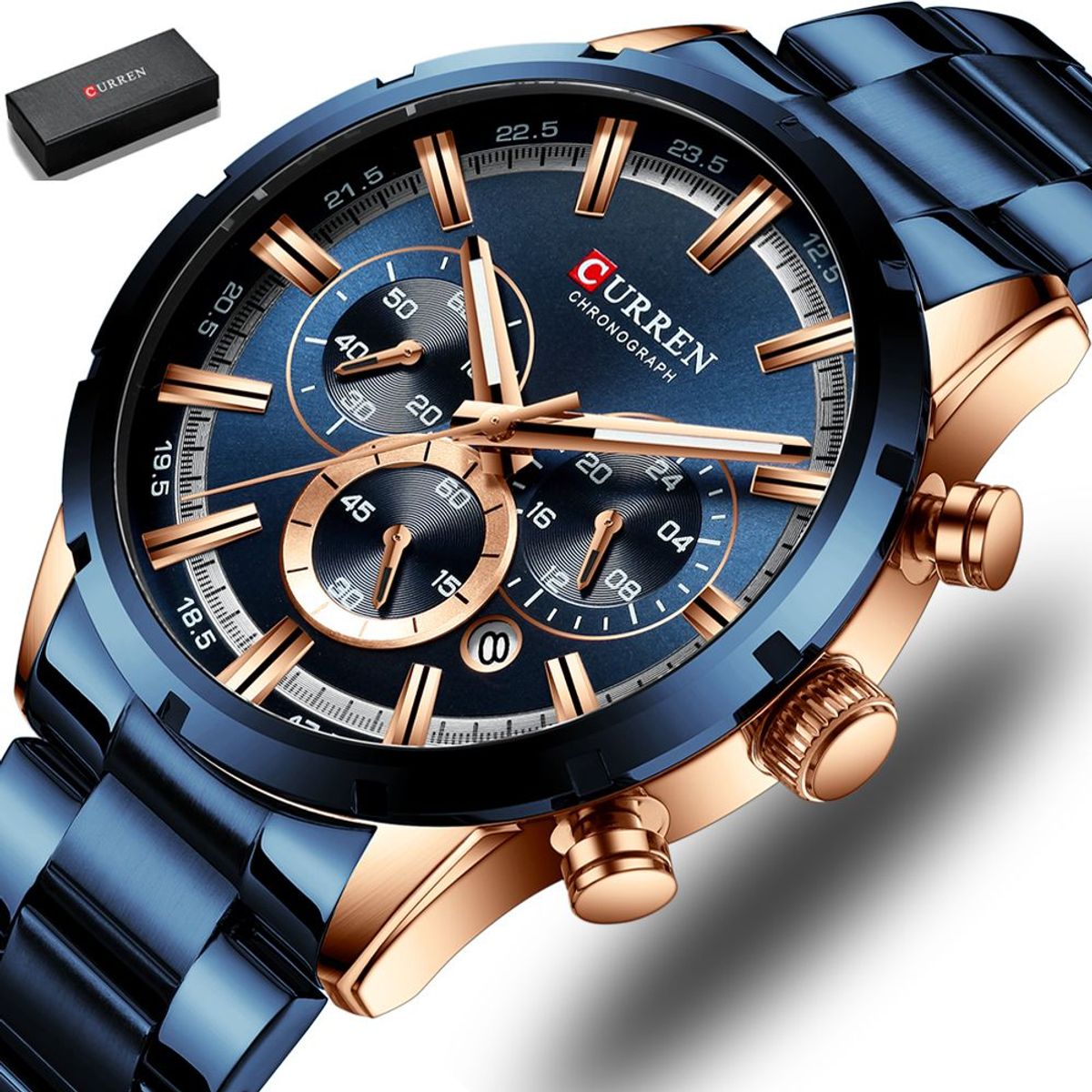 CURREN - Reloj Curren Original Cronógrafo Relojes Elegantes Para Hombre