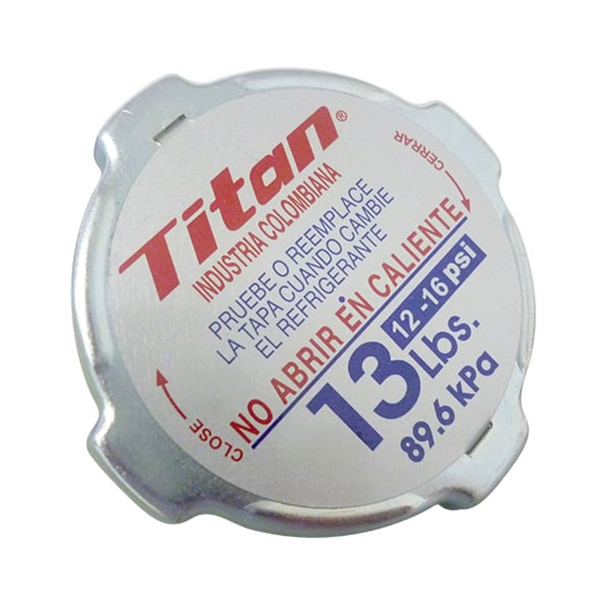 TITAN - TAPA RADIADOR TR-29 SELLADO 13 LBS TITAN