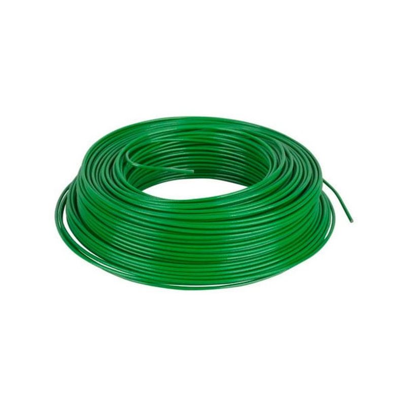 PROCABLES - CABLE ALAMBRE RIGIDO N-8  VERDE (ROLLO X 100mtrs) PROCABLES
