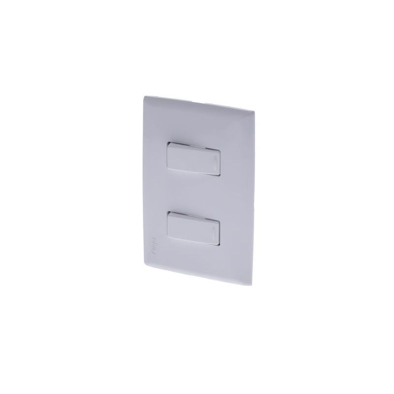 GENERICO - INTERRUPTOR DOBLE 10A/127V FUGA BLANCO REF.144184B CILES