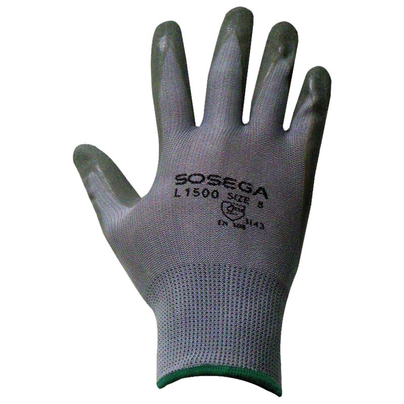 SOSEGA - GUANTE NYLON EN LATEX GRIS TALLA L REF.L1500 SOSEGA