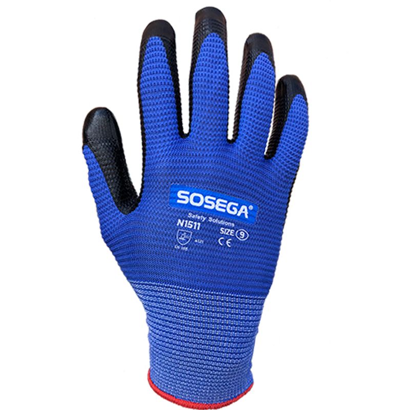 SOSEGA - GUANTE NYLON EN NITRILO WAVE TALLA S REF.N1511 SOSEGA