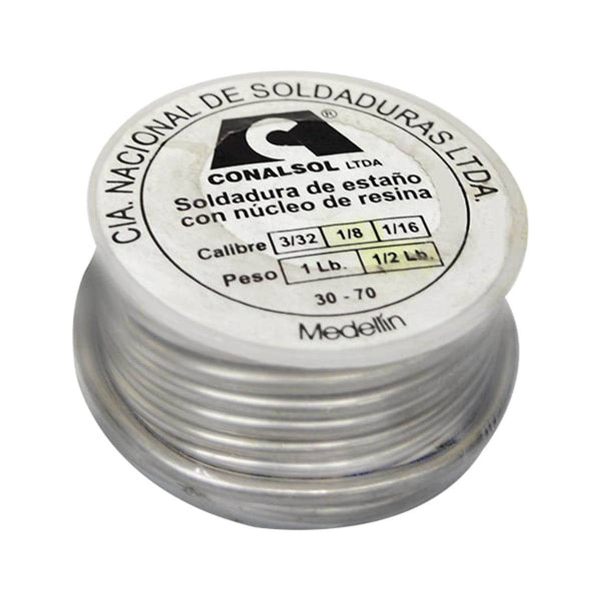 GENERICO - SOLDADURA ESTAÑO 3070x1/2 LB 1/16 CONALSOL