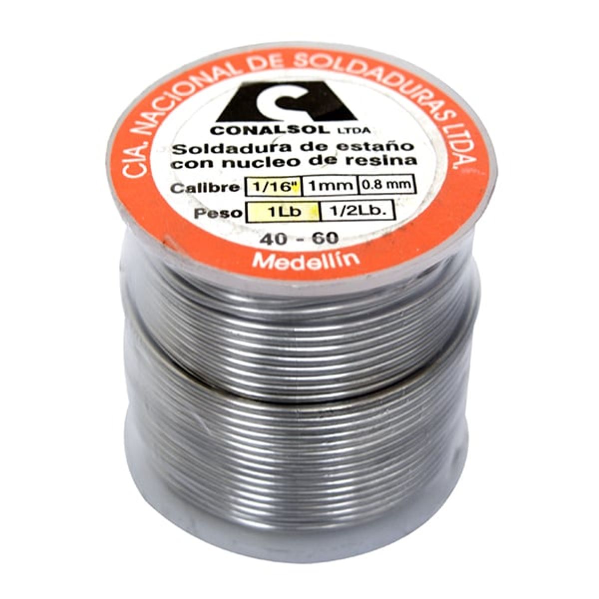 GENERICO - SOLDADURA ESTAÑO 4060xLB 1/16 CONALSOL