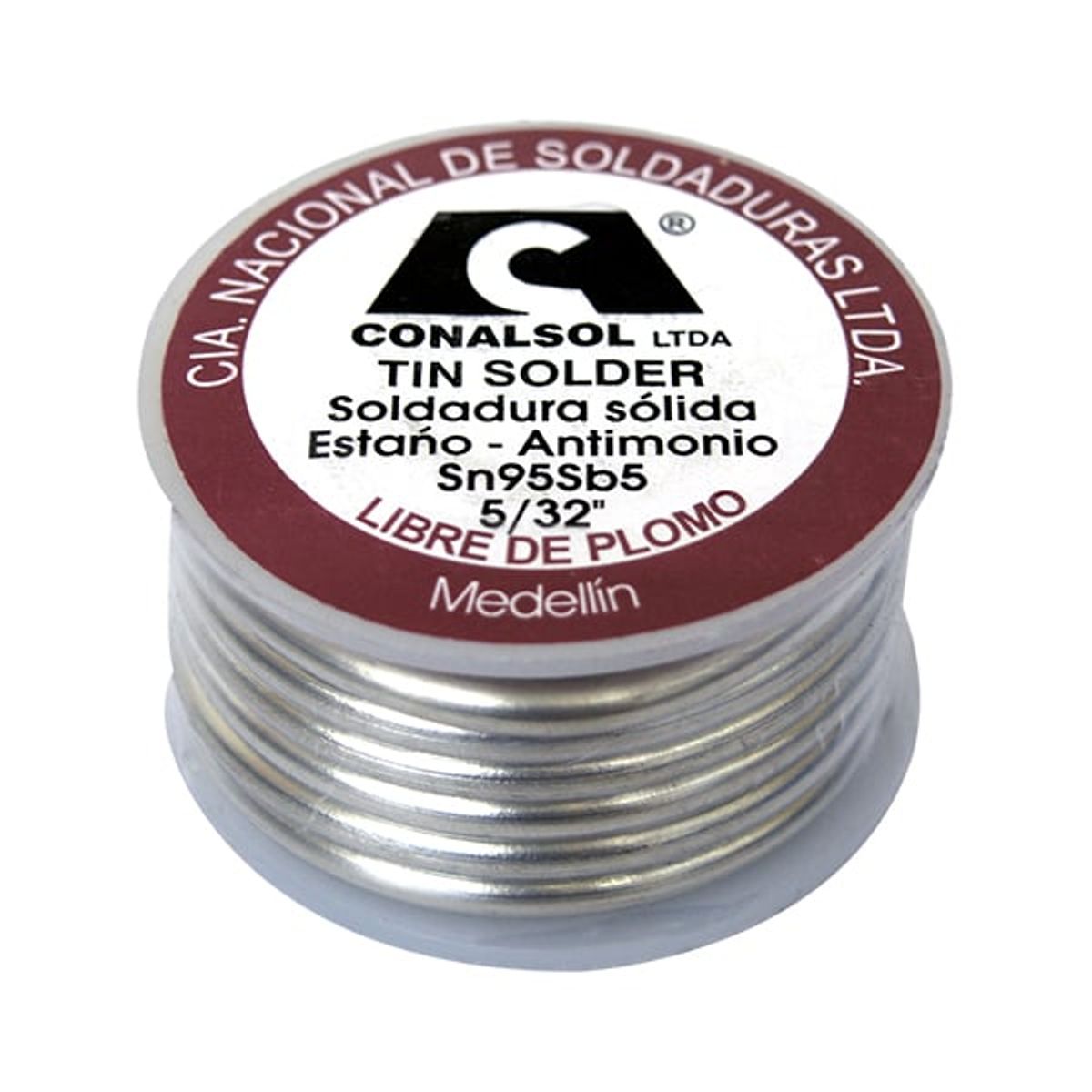 GENERICO - SOLDADURA ESTAÑO ANTIMON.95 5 5/32x1/2LBS CONALSOL