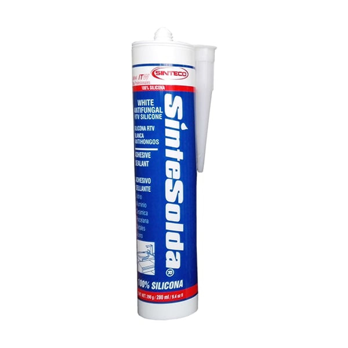 GENERICO - SILICONA SANITARIO BLANCA CARTUCHO 280ML ITW