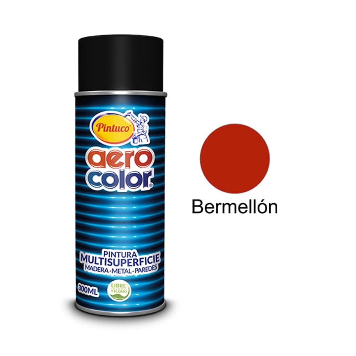 PINTUCO - PINTURA AEROSOL BERMELLON 300ML AEROCOLOR