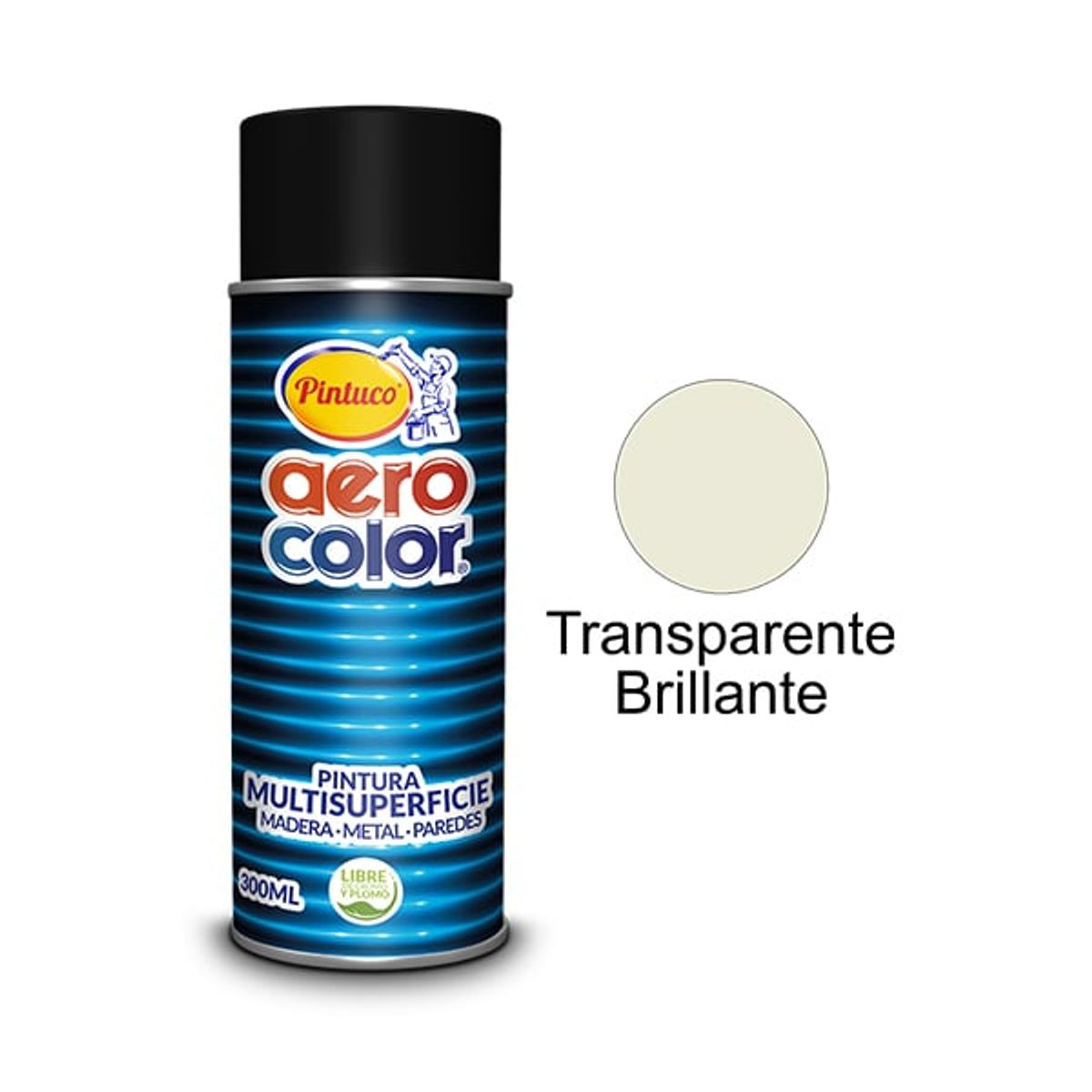 PINTUCO - PINTURA AEROSOL TRANSPARENTE BRILLANTE 300ML AEROCOLOR