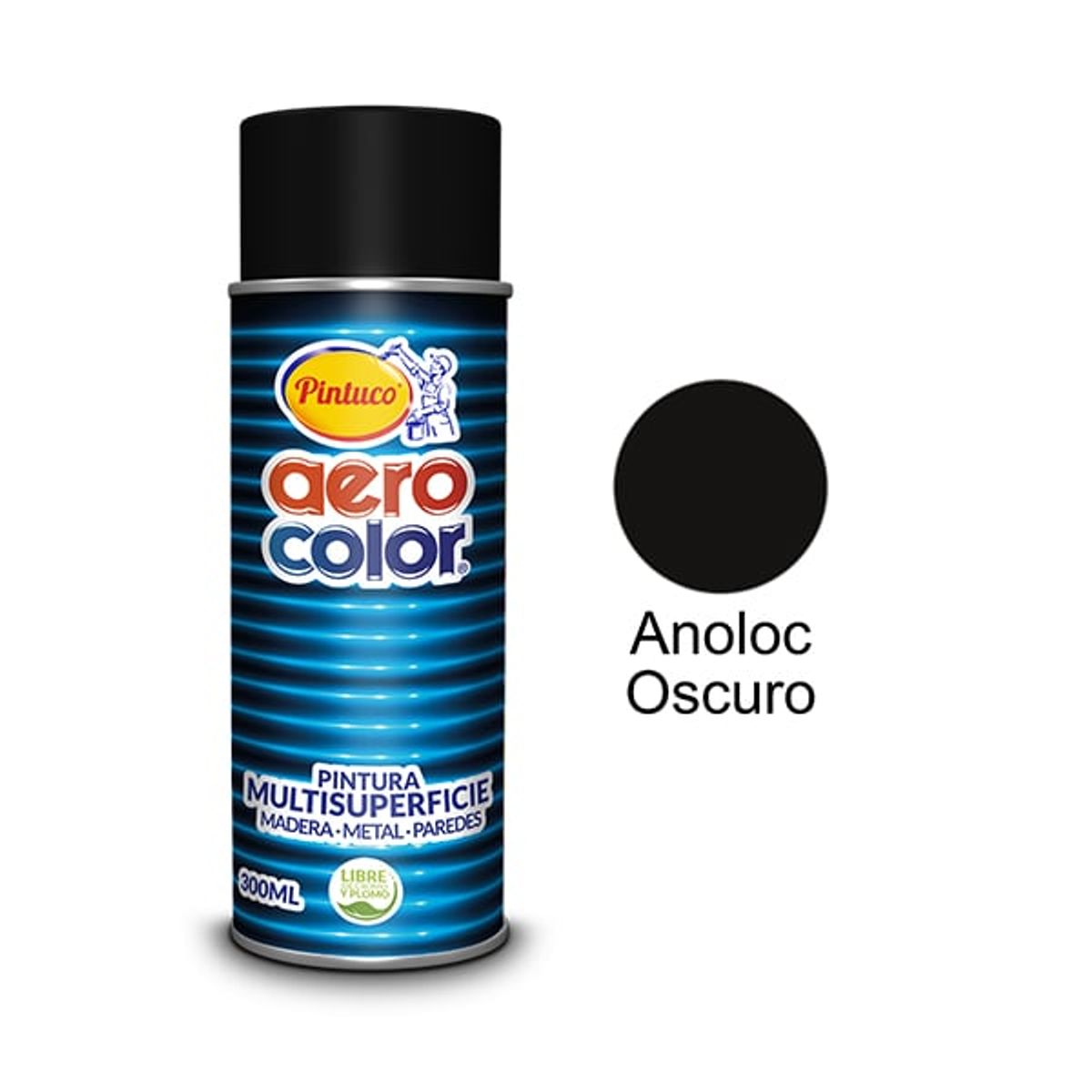 PINTUCO - PINTURA AEROSOL ANOLOC OSCURO 300ML AEROCOLOR