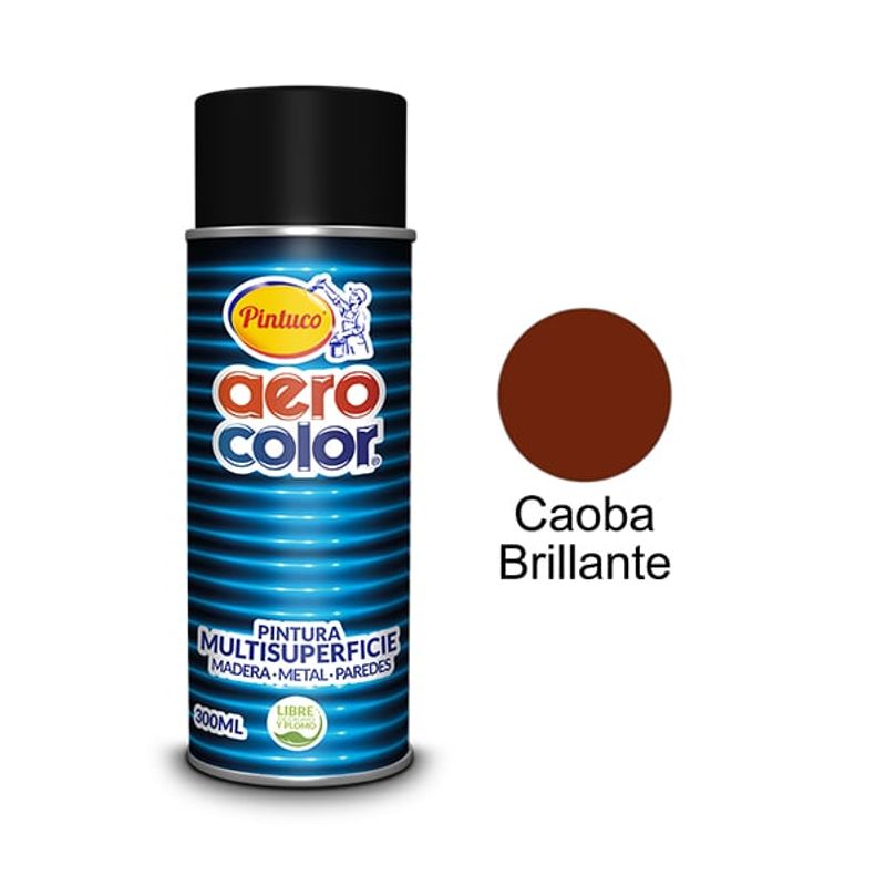 PINTUCO - PINTURA AEROSOL CAOBA BRILLANTE 300ML AEROCOLOR