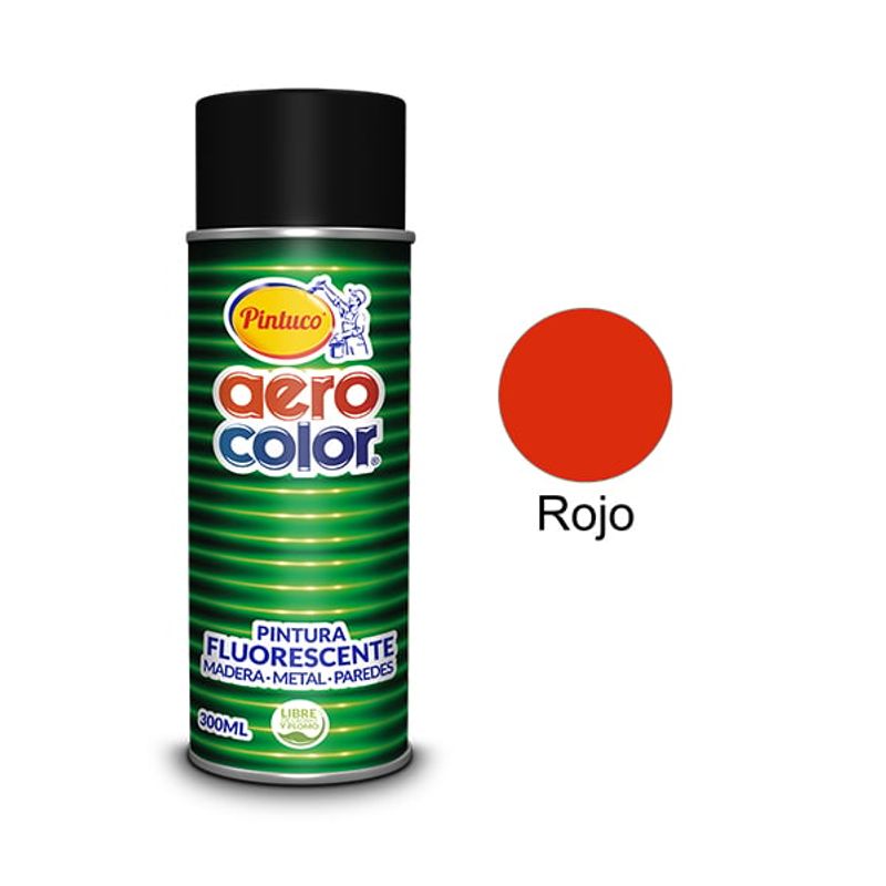 PINTUCO - PINTURA AEROSOL ROJA 300ML AEROCOLOR