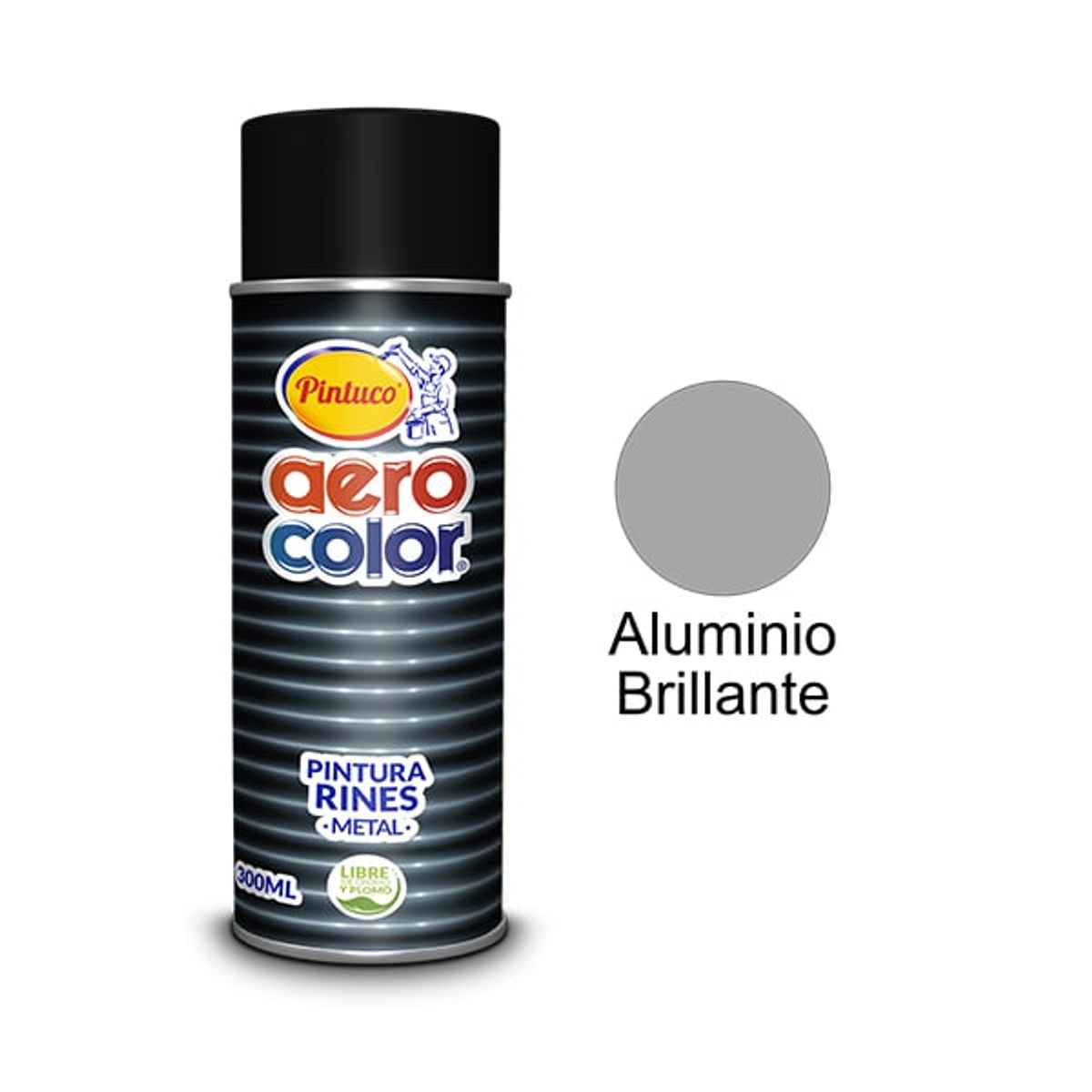PINTUCO - PINTURA AEROSOL ALUMINIO RINES BRILLANTE 300ML AEROCOLOR