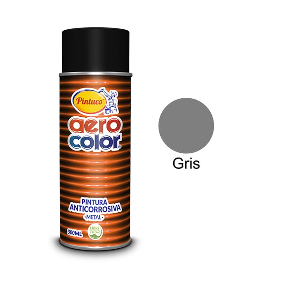 PINTUCO - PINTURA AEROSOL ANTICORROSIVA GRIS 300ML AEROCOLOR
